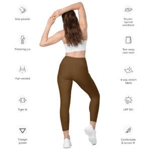 Dark brown Leggings with pockets