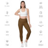 Dark brown Leggings with pockets - Image 2