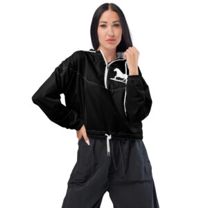 Black Women’s cropped windbreaker