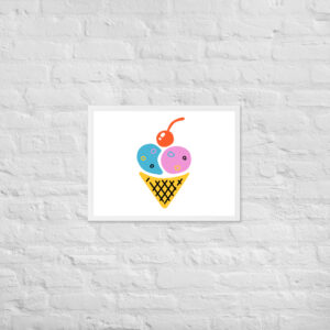 Ice cream Framed matte paper poster