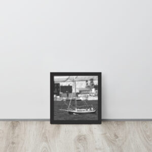 Couple on a boat Framed poster
