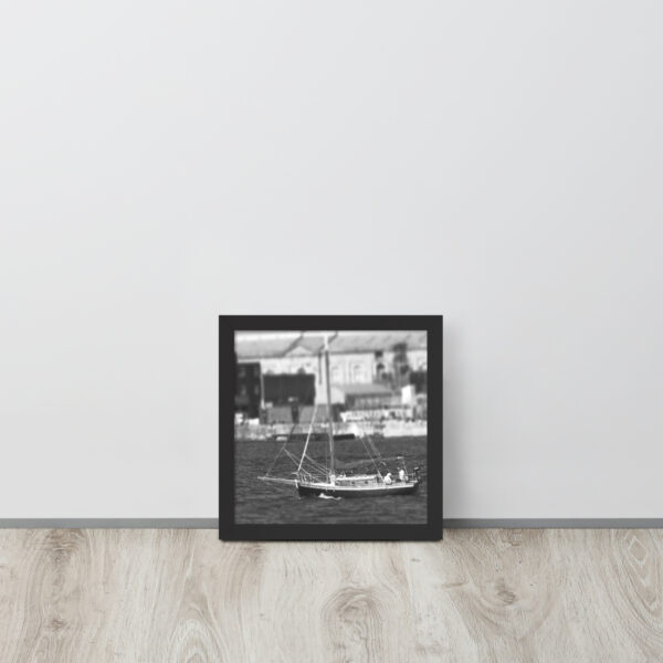 Couple on a boat Framed poster
