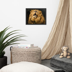 Majestic lion frame and poster